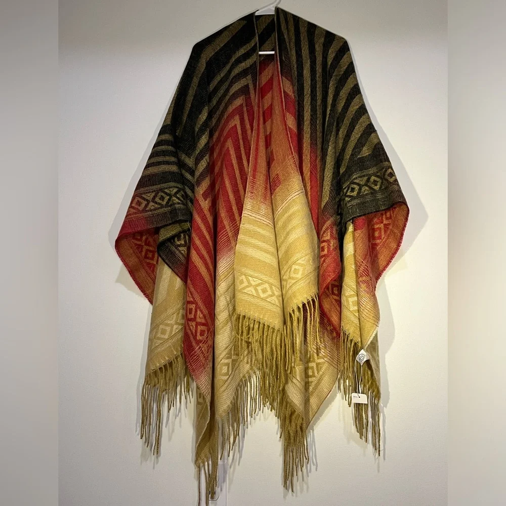 Multi colored shawl, one size fits all. - Picture 1 of 4